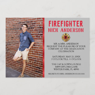 Aankondiging Afstuderen van Trendy Firefighter Sch