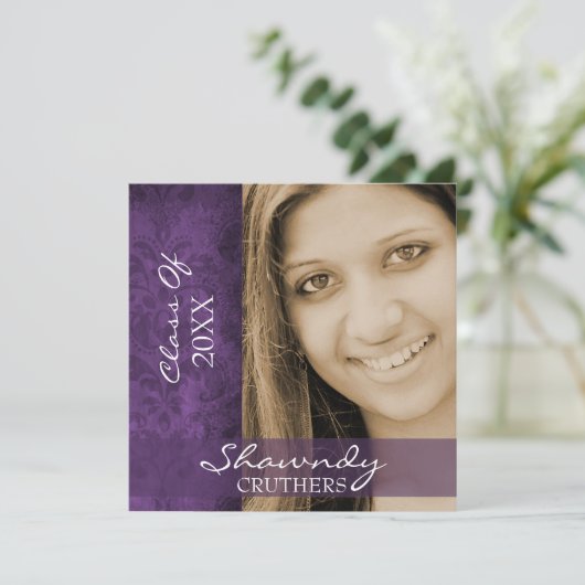 Aankondiging Afstuderen verouderd en uitgenodigd (Staand voorkant)