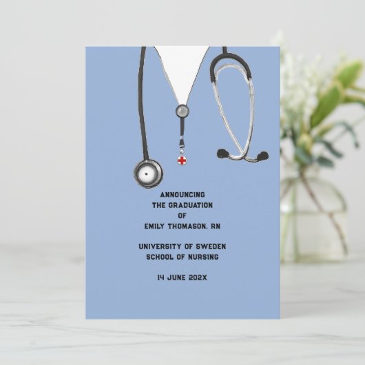 Aankondiging Afstuderen verpleegschool (Staand voorkant)