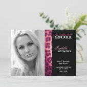 Aankondiging Afstuderen Wild Animal Print Leopard (Staand voorkant)