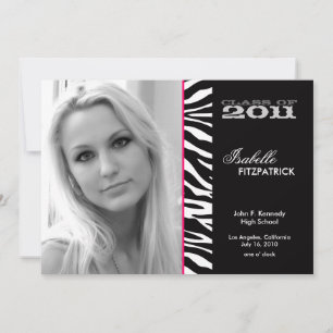 Aankondiging Afstuderen Wild Animal Print Zebra