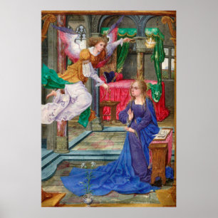 Aankondiging Angel en Mary middeleeuwse religieuze Poster