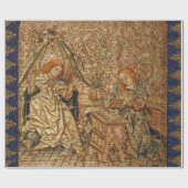 AANKONDIGING ANTIEK GOUDBLAUW BORDUURWERK CADEAUPAPIER (Vlak)