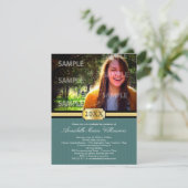 Aankondiging Aqua Buckle Band Afstuderen (Staand voorkant)