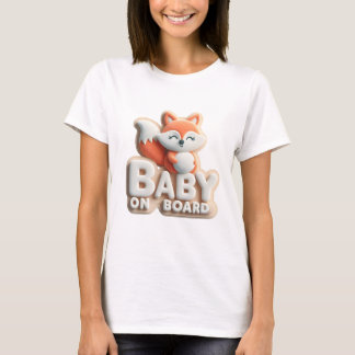 Aankondiging baby aan boord - Fox-Themd T-shirt