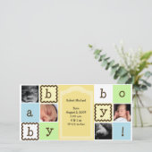 Aankondiging Baby Boy (Staand voorkant)