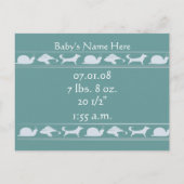 Aankondiging Baby Boy (Achterkant)