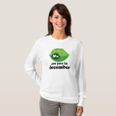 Aankondiging Baby december T-shirt (Voorkant volledig)