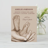 Aankondiging baby geboorte (Staand voorkant)