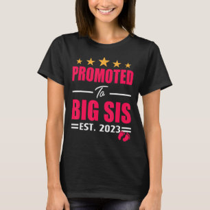 Aankondiging Baby Sibl 2023 aan Big Sister T-shirt