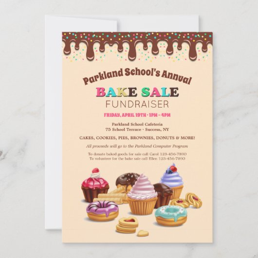 Aankondiging Bake Sale (Voorkant)