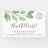 Aankondiging bedrijfsverplaatsing Logo Spandoek (Horizontaal)