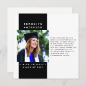 Aankondiging bericht Afstuderen moderne foto's (Voorkant / Achterkant)