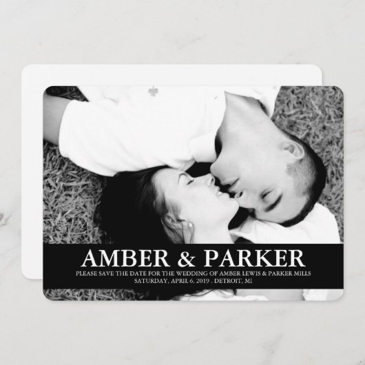 Aankondiging Bewaar de Datum | 2Names (Voorkant / Achterkant)