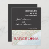 Aankondiging bewaar de datum Barcelona Spanje (Voorkant / Achterkant)