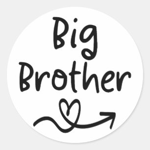 Aankondiging Big Brother Bijpassende familie van Ronde Sticker