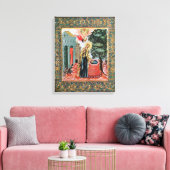 Aankondiging bij de Fontein Canvas Afdruk (Insitu (Woonkamer))