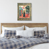 Aankondiging bij de Fontein Canvas Afdruk (Insitu (Slaapkamer))