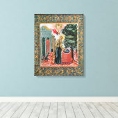 Aankondiging bij de Fontein Canvas Afdruk (Insitu (Houten vloer))