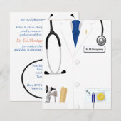 Aankondiging blauw Stropdas nieuwe arts (Voorkant / Achterkant)