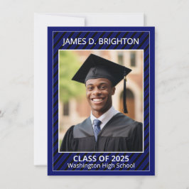 Aankondiging blauwe Afstuderen foto