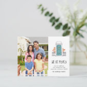 Aankondiging blauwe deurbewegingen (Staand voorkant)