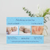 Aankondiging blauwe Pareltweens (Staand voorkant)