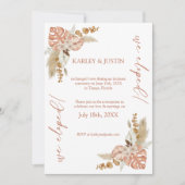 Aankondiging Boho Floral Elopement (Voorkant)