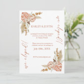 Aankondiging Boho Floral Elopement (Staand voorkant)