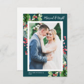 Aankondiging bruiloft foto kerstfeest (Voorkant / Achterkant)