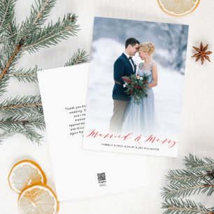 Aankondiging bruiloft foto kerstfeest