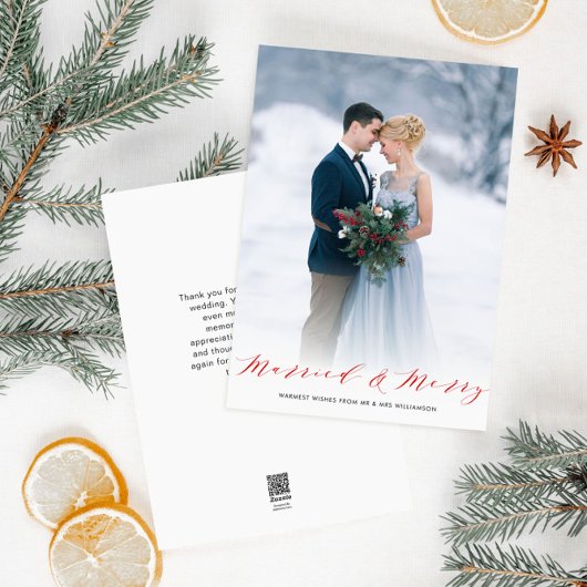 Aankondiging bruiloft foto kerstfeest