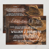 Aankondiging Cowboy Pet Memorial Service (Voorkant / Achterkant)