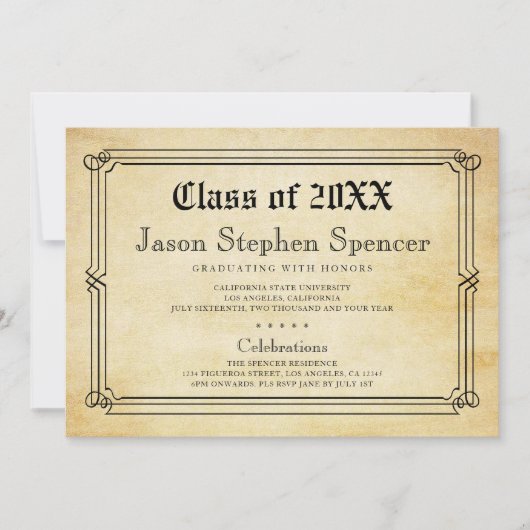 Aankondiging Diploma Style Afstuderen (Voorkant)