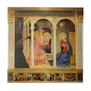 Aankondiging door Fra Angelico, Renaissance Fine A Tegeltje