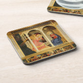 Aankondiging door Fra Angelico, Renaissance Schone Bier Onderzetter (Linkerzijde)