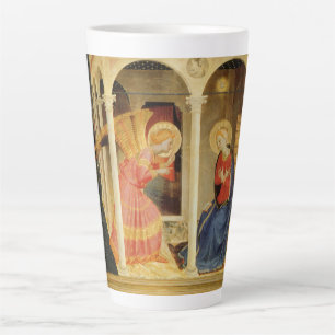 Aankondiging door Fra Angelico, Renaissance Schone Latte Mok