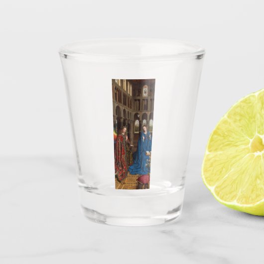 Aankondiging door Jan van Eyck Shot Glas (Voorkant)