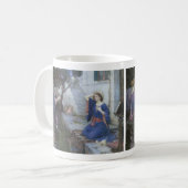 Aankondiging door JW Waterhouse, Victoriaans Kunst Koffiemok (Voorkant links)