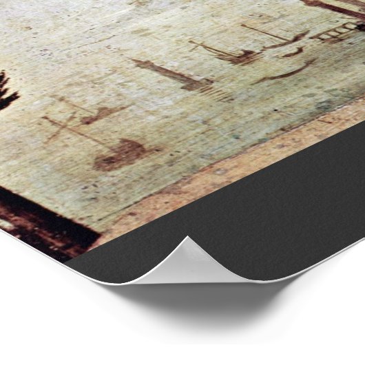 Aankondiging door Leonardo da Vinci Poster (Hoek)