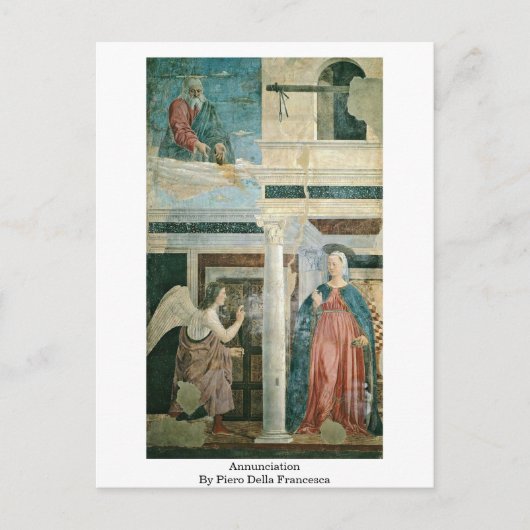 Aankondiging door Piero Della Francesca Briefkaart (Voorkant)