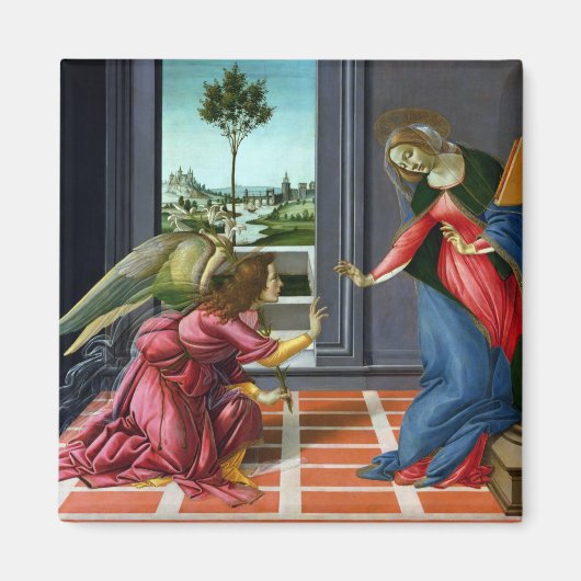 Aankondiging door Sandro Botticelli Magneet (Voorkant)