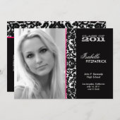 Aankondiging dramatisch Damask Afstuderen (Voorkant / Achterkant)