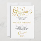 Aankondiging Elegant Script Photo College Afstudee (Voorkant)