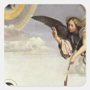 Aankondiging en heiligen vierkante sticker