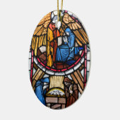 Aankondiging en nationaliteitsversiering keramisch ornament (Links)