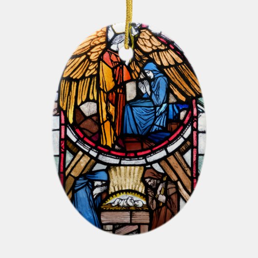 Aankondiging en nationaliteitsversiering keramisch ornament (Voorkant)