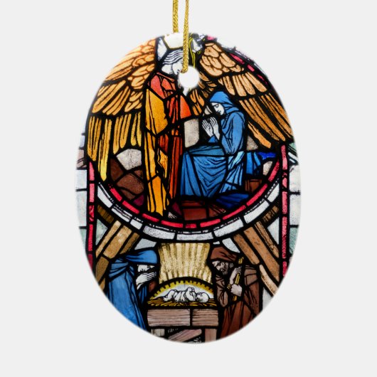 Aankondiging en nationaliteitsversiering keramisch ornament (Achterkant)