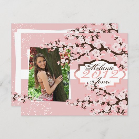 Aankondiging en uitnodiging van het Afstudeerder C (Voorkant / Achterkant)