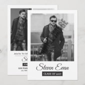 Aankondiging en uitnodiging van het afstuderen (Voorkant / Achterkant)